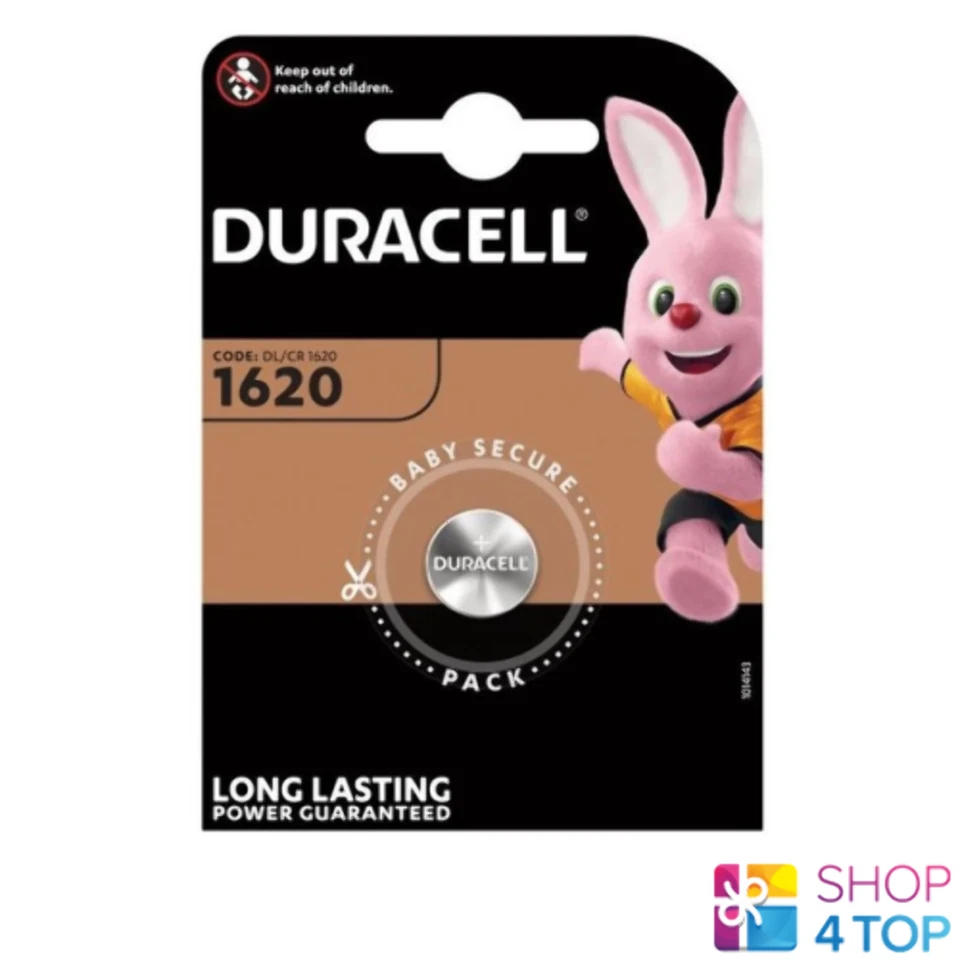 DURACELL CR1620 LITHIUM BATTERIES 3V COIN CELL DL1620 EXP 2034 NEW - Image 1 of 1