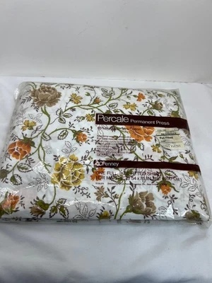 Vintage JC Penney Juliet Full Fitted Percale Permanent Press Sheet NIP - Image 1 of 4