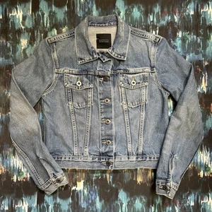 Y2K/90s Barneys New York Ladies Blue Denim Jean Jacket Size XS Made In USA - Picture 1 of 6