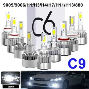 2x H7/H4/H3/H1/H11/9005/9006/9004 LED C9 Car Light Headlights Kits Bulbs 6000K - Picture 1 of 44
