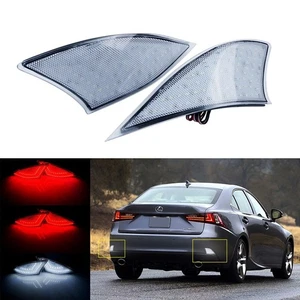2x Clear Lens LED Bumper Reflector Stop Brake Lights For Lexus IS250 IS350 IS-F - Picture 1 of 15