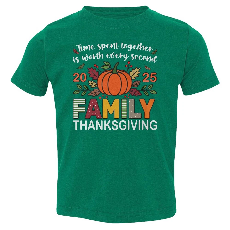 Linda Camiseta Familiar Acción de Gracias 2025 - Diseño Calabaza Otoño Niño Pequeño Foto 1 de 1