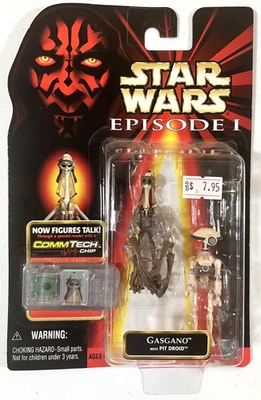 Hasbro Star Wars Episodio I Gasgano 1998 con figura de acción Pit Droid nueva en paquete Foto 1 de 3