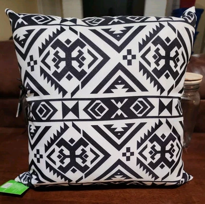 Elementos geométricos almofada decorativa quadrada mola travesseiro externo NOVO - Imagem 1 de 4