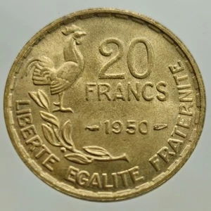 20 Francs 1950 Georges Guiraud  3 Faucilles 🐓  Qualité France - Picture 1 of 4