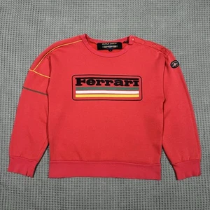 Vintage 80s Ferrari Style Auto F1 Racing Sweatshirt M - Picture 1 of 7