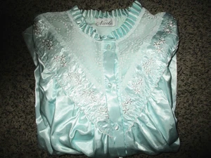 Vintage New Women's Nicole PAJAMAS Large Cotton Lined - Picture 1 of 2