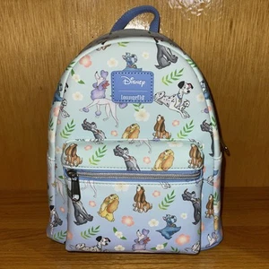 Loungefly Disney Dogs Mini Backpack Disney Dog Characters Floral Bag - Picture 1 of 4