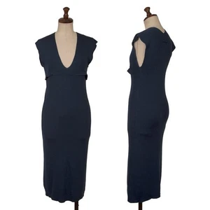 Jean Paul GAULTIER MAILLE FEMME Jacquard Pocket Packable Rib Knit Dress Size ... - Picture 1 of 12