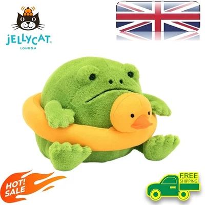 Jellycat I Am Ricky Rain Frog In A Rubber Ring Cuddly Animal Plushie Doll UK - Image 1 of 4