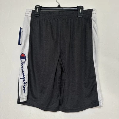 Champion Boys Iron Gray White Athletic Shorts Size XL  NWT - Image 1 of 2