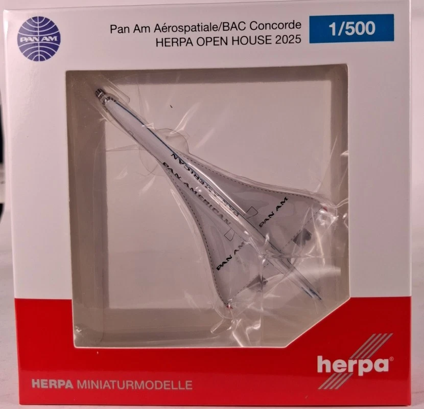 Concorde Pan At - Clipper Yesterday Tommorrow ( Reg. N71PA) 1:500 Herpa. Day - image 1 of 1
