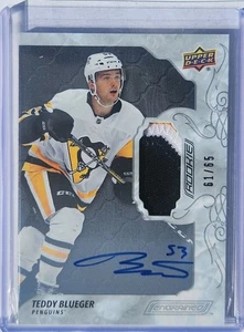 2019/20 Upper Deck Engrained Hockey Rookie Patch Auto Teddy Blueger #/65 Penguin - Picture 1 of 1