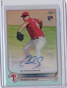 FRANCISCO MORALES MLB Phillies 2022 Topps Chrome Update RC Auto #AC-FM Card - Picture 1 of 2