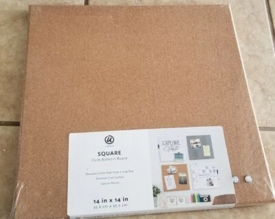 14" X 14" Square Cork Bulletin Board - Image 1 of 3