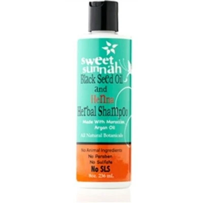SWEET SUNNAH Natural Black Seed Henna Shampoo 8oz. NEW
