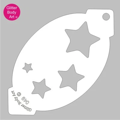 Stars Reusable Face Painting Template  049- Easy to use Kids Face Paint Stencil - Image 1 of 2
