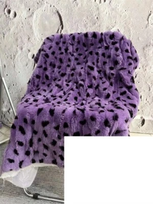 75cm * 115cm Rabbit Fur Leopard  Blanket Plate DIY Clothes Sofa Cushion Fabric - Image 1 of 4