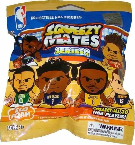 1 BLIND PACK NBA SQUEEZYMATES SERIES 2 SLO FOAM PLAYER WITH CARABINER BACK PACK Cover