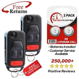 2 For 1995 1996 1997 1998 1999 Mercedes Benz S 420 Keyless Remote Fob Flip Key - Picture 1 of 7