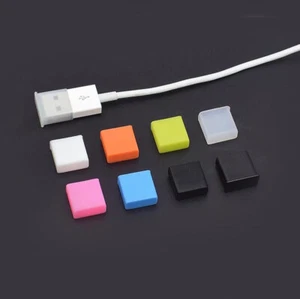 Protect Plugs Green Orange Pink Clear White Black Blue Silicone USB Male End Cap - Picture 1 of 8