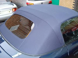 Mazda Mx5 MK2 mSoft Top Blue Mohair Hood with Glass Window - Picture 1 of 5