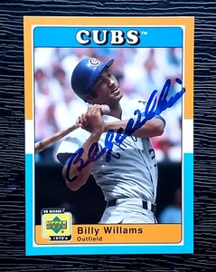 BILLY WILLIAMS HOF CUBS AUTOGRAPHED SIGNED 2003 BASEBALL CARD JSA AUCTION LOA - Picture 1 of 3