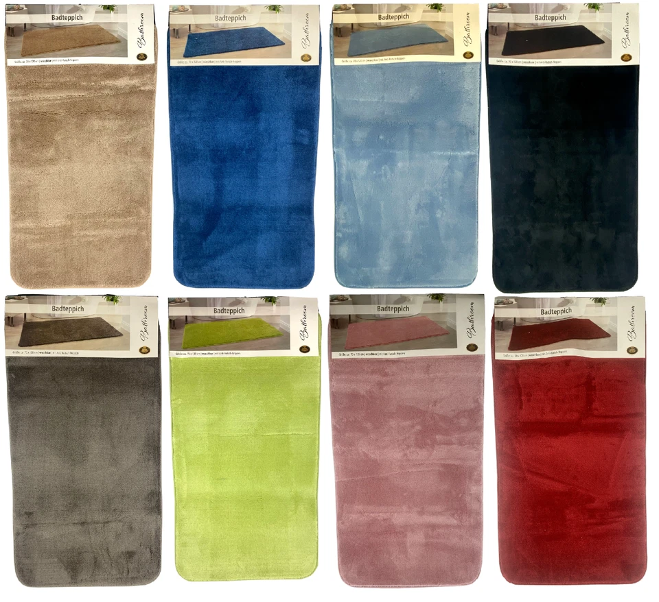 GÖZZE RIO Premium Badteppich 70x120 Badvorleger Badematte Anti-Rutsch Noppen NEU - Bild 1 von 2