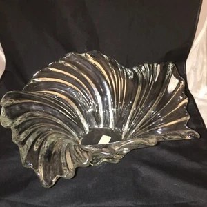 "Mikasa Belle Epoque Cristal Transparente Onda Remolino Cuenco Centro de mesa Plato 14-1/2""" - Imagen 1 de 4