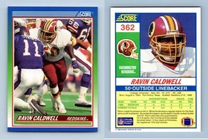 Ravin Caldwell - Redskins #362 Score 1990 NFL Football RC Trading Card - Picture 1 of 1
