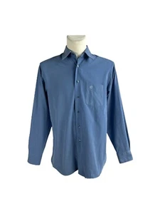 Christian Dior Men's Dress Shirt Long Sleeve Button Up Blue Size M/3 - Picture 1 of 10