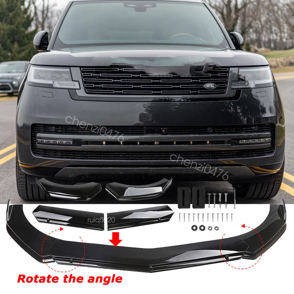 For Range Rover Sport Land Rover Black Front Bumper Lip Splitter Spoiler - Изображение 1 из 4