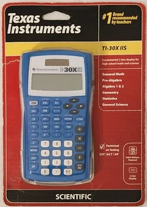 Texas Instruments TI-30X IIS 2-Line Display Solar Scientific Calculator Blue NEW - Picture 1 of 4