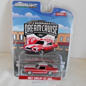 GREENLIGHT 1967 FORD SHELBY GT-500 MUSTANG WOODWARD DREAM CRUISE DIECAST - Picture 1 of 2