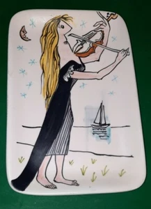 Tasca 100 Plate Woman Playing Violin Harriett Enderson Sonata - Picture 1 of 4