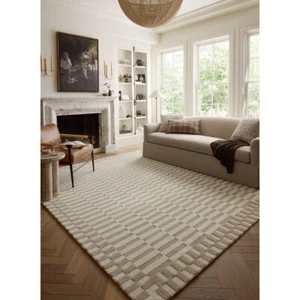 Hand tufted carpet living room, boho home decor personalized rug floor rug wool - Picture 1 of 6