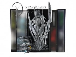 Fan-inspirierte Sauron-Buchecke bemalt - einzigartiges Geschenk für HdR-Buchliebhaber  - Bild 1 von 3