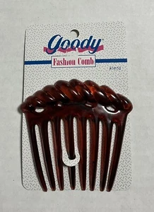 Vintage 1993 Goody Large Fashion Hair Comb 74110 Brown Plastic 8 Prong NOS - Picture 1 of 5