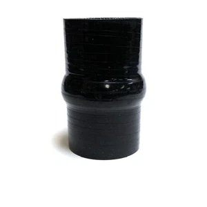 Reinforced Silicone Hump Hose 2.00" ID, 4" Length, 4-Ply, Glossy Black - Picture 1 of 3