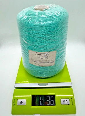 Newton's Yarn Country Machine Knitting Cone - Four Seasons - 1+ lbs - Aqua  - Image 1 of 3