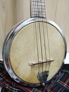 Banjo DIXIE 1950s Vintage Open Back Banjo Ukulele with soft Case - Picture 1 of 6