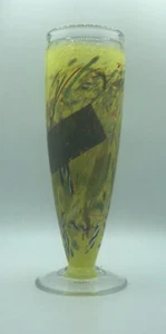 KOSTA BODA BERTIL VALLIEN SATELLITE YELLOW VASE SIGNED,NUMBERED - Picture 1 of 6