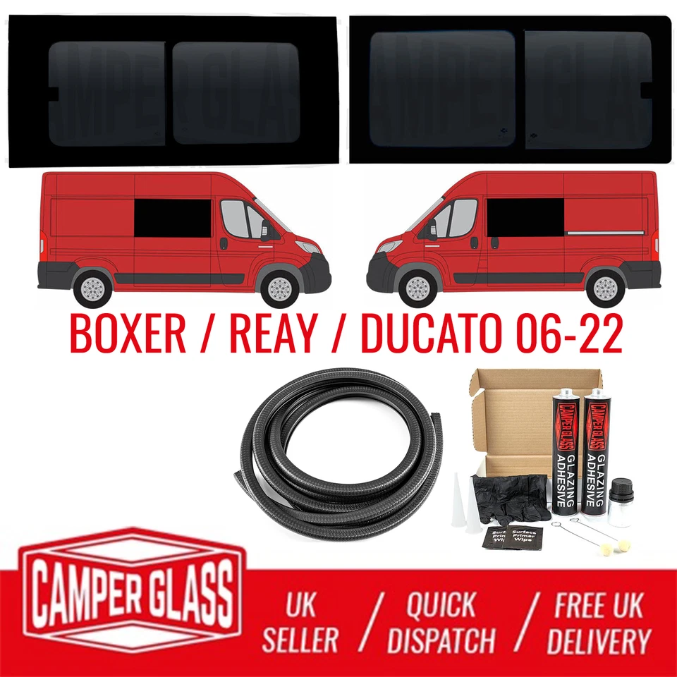 Peugeot Boxer Relay Ducato Driver Sliding & Passenger Sliding Window Kit 2006+ - Image 1 of 1