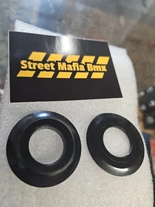 ARANDELAS DE CONO APTAS PARA PC PR NEGRAS Fit Bicicleta BMX 19mm MEDIADOS Y EE. UU. BB antigua mitad nueva escuela - Imagen 1 de 2