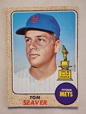 1968 TOPPS BASEBALL TOM SEAVER #45 NEW YORK METS BASEBALL CARD