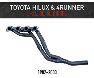 Headers for Toyota Hilux & 4Runner L, 2L, 3L, 5L Diesel (1982-2003) FREE GASKET - Picture 1 of 4