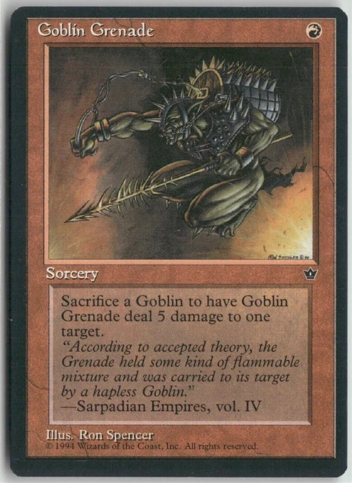 Goblin Grenade Magic The Gathering Fallen Empires MTG MP - Image 1 of 1