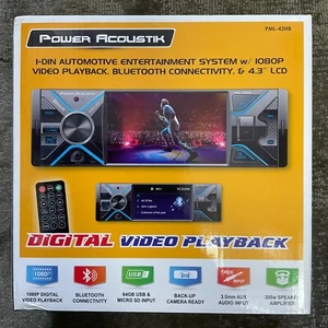 Power Acoustic PML-43HB New BLUETOOTH 4.3" LCD Single Din Headunit - Picture 1 of 2