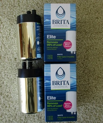 Brita Elite Water Faucet Replacement Filters FR-200 Chrome (Set of 2) - New - Image 1 of 4