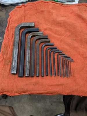 16 pc. Allen Wrench Hex Key Set .050 To 5/8 SAE All USA Made - Image 1 of 4